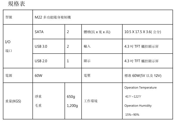 M22 多功能高速數(shù)據(jù)拷貝機(jī)